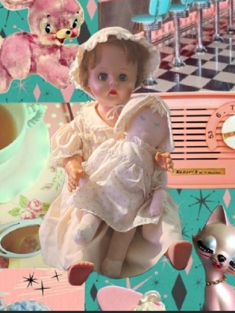 2 Vintage 1950s & 1980s Baby Dolls